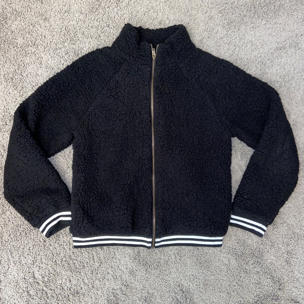 Fuzzy zip up jacket